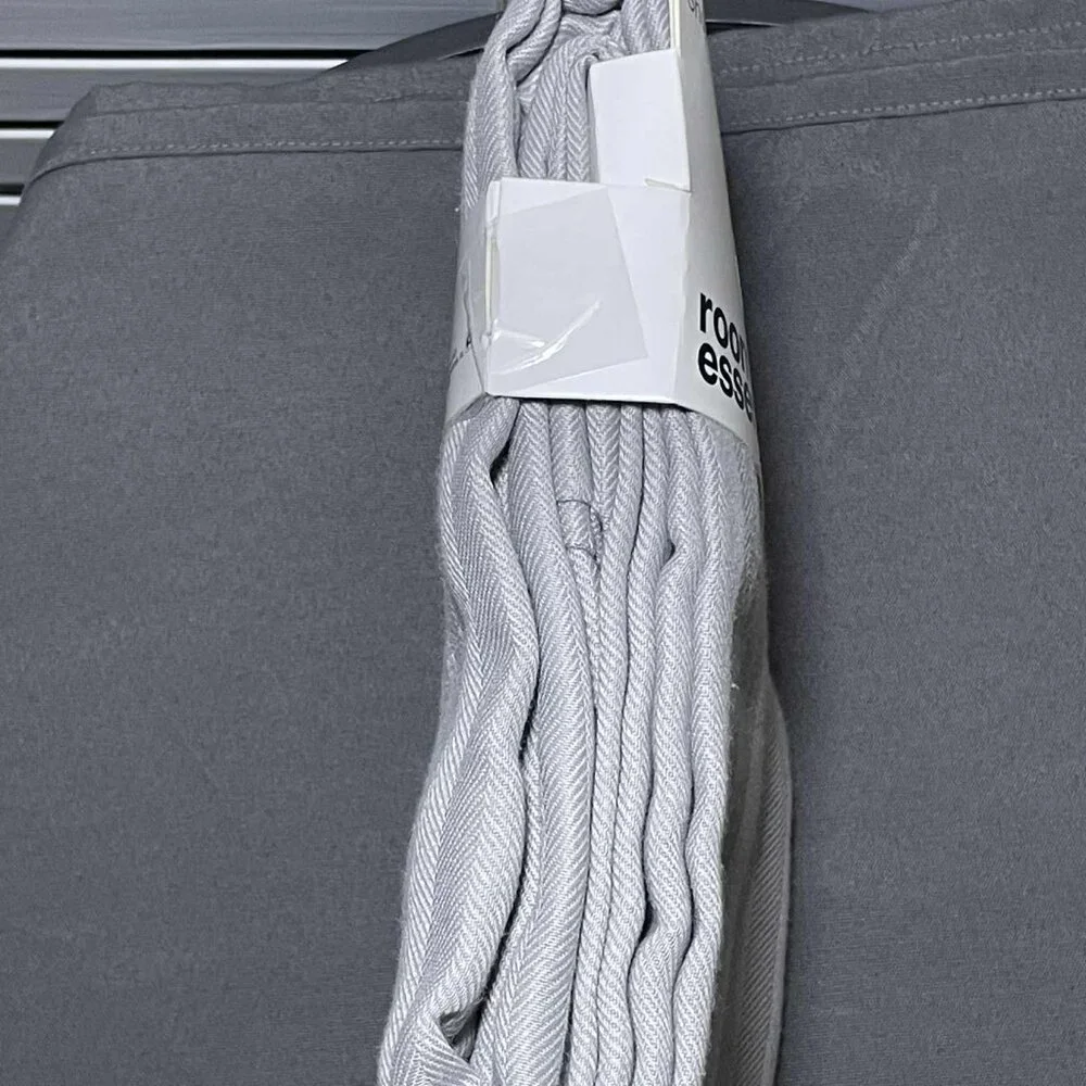 Brand New Fabric Herringbone Shower Curtain Gray - Room Essentials.